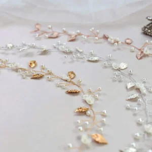 Guía de Novia con Flores de Pasta Francesa y Perlitas – FIGUERES 1