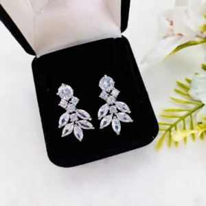 Aretes para Novia Cristal Austriaco Plata – ESPIGA