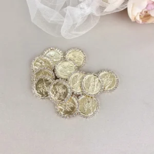 Arras de Boda Contorno Cadena de Zirconias Oro