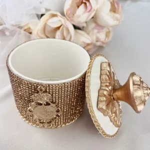 Cofre Porta Arras de Boda Circular Madera y Zirconias – BARROCO