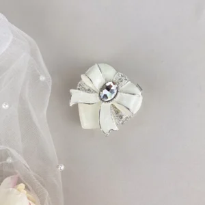 Cofre Porta Arras de Boda Corazón Nácar Moño