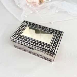 Cofre Porta Arras de Boda Grabado Grecas Rectangular