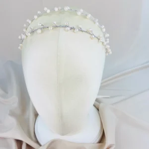 Diadema Para Novia Perla Natural de Río – BOSTON