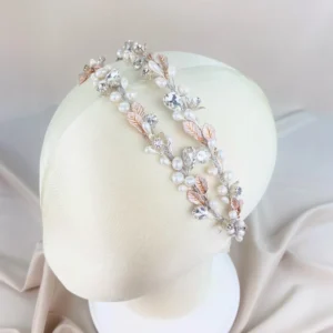 Diadema Para Novia Perlas de Río Cristal Checo y Zirconias – LUXEMBURGO