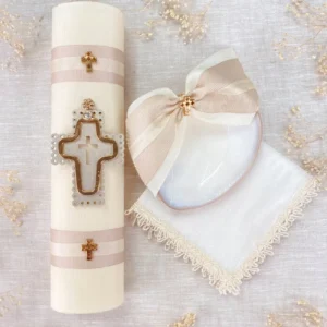 Kit de Bautizo de Vela Óvalo Cruz Concha – ALEXANDER