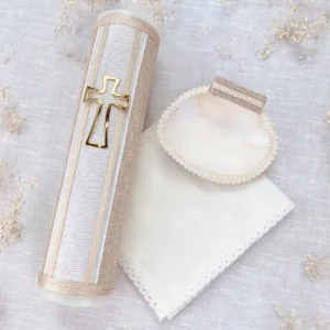 Kit de Bautizo Vela Crucifijo Concha Fe Bautizo – CRUZ CONTORNO