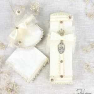 Kit de Bautizo Vela Rectangular Concha Fe Bautizo – PAZ