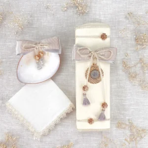 Kit de Bautizo Vela Rectangular Concha Natural Fe de Bautizo – ANGELITO