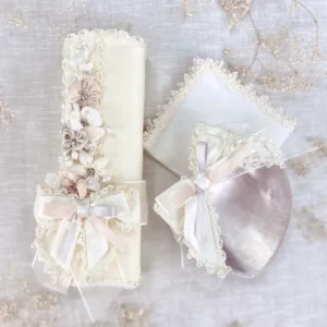 Kit de Bautizo Vela Rectangular Hueso – INÉS