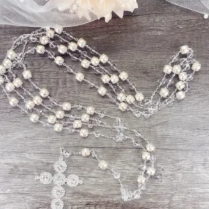 Lazo de Boda de Perla Encasquillada con Cristal