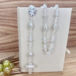 Rosario de Cristal Filigrana – PLATA