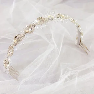 Tiara de Novia Incrustaciones Joyería Cristal Checo – TOULUSE