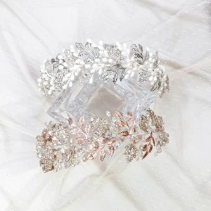 Tiara de Novia Zirconias Azahares Perlizados – DINAMARCA