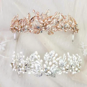 Tiara de Novia Zirconias y Azahares Perlizados – FRANCIA CH