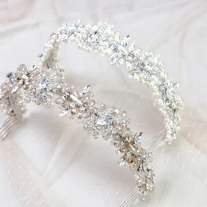 Tiara de Novia Zirconias y Variedad Cristal Checo – SOLÉ