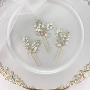 Tocado de Novia de Horquillas con Perlas – PORTUGAL